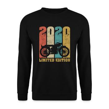 Vintage Moto 2020 Rétro Cadeau D'anniversaire - Sweat-shirt Unisexe - noir - Devant - Alina (178cm) & Michal (187cm)
