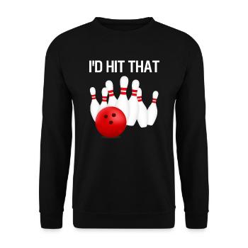 Bowling Joueur de Bowling Cadeau sportif Drôle Bowling - Sweat-shirt Unisexe - noir - Devant - Alina (178cm) & Michal (187cm)