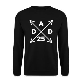 Becoming Dad 2025 – Gift for Daddy and Father - Unisex Sweatshirt - black - Front - Alina (178cm) & Michal (187cm)