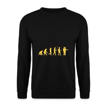Imker Bienen Evolution Imkerei & Honig - Unisex Pullover - Schwarz - Vorne - Alina (178cm) & Michal (187cm)