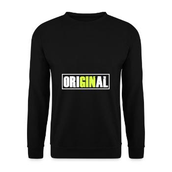 OriGINal GIN Liebhaber Gin - Unisex Pullover - Schwarz - Vorne - Alina (178cm) & Michal (187cm)