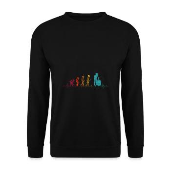Evolution Imker Shirt - Geschenk Bienenzüchter Imk - Unisex Pullover - Schwarz - Vorne - Alina (178cm) & Michal (187cm)
