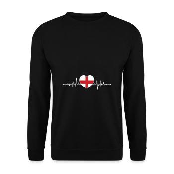 England Heart Snake English English Flag - Unisex Sweatshirt - black - Front - Alina (178cm) & Michal (187cm)
