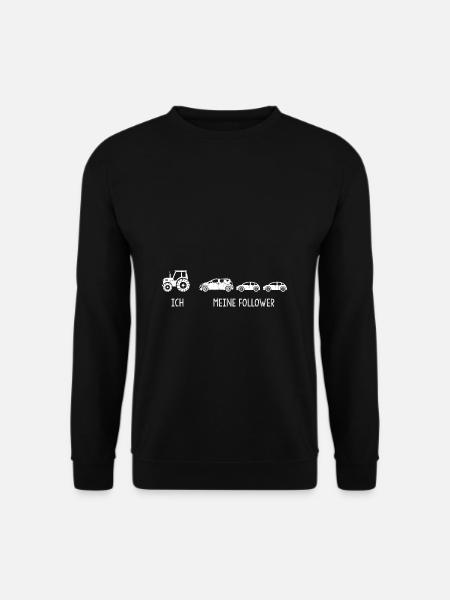 Ich & meine Follower Traktor Trekker Bauer Geschen - Unisex Pullover - Schwarz