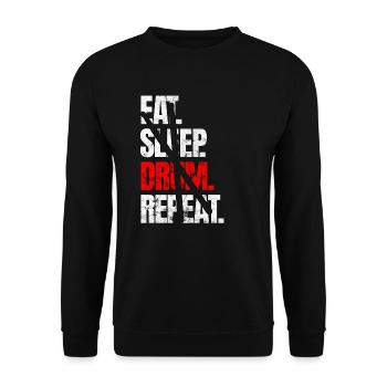 Drums - Unisex Sweatshirt - black - Front - Alina (178cm) & Michal (187cm)