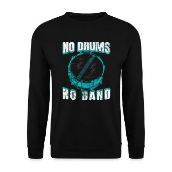 Drums - Unisex Sweatshirt - black - Front - Alina (178cm) & Michal (187cm)