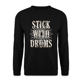 Drums - Unisex Sweatshirt - black - Front - Alina (178cm) & Michal (187cm)