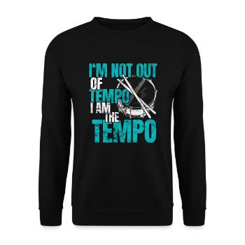 Drums - Unisex Sweatshirt - black - Front - Alina (178cm) & Michal (187cm)