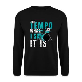 Drums - Unisex Sweatshirt - black - Front - Alina (178cm) & Michal (187cm)
