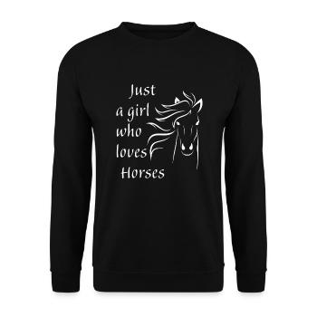 horse riding - Unisex Sweatshirt - black - Front - Alina (178cm) & Michal (187cm)