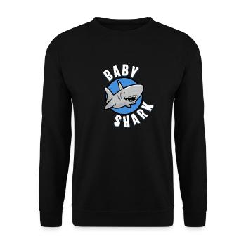 shark - Unisex Sweatshirt - black - Front - Alina (178cm) & Michal (187cm)