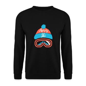 Skiing Skiing Skiing Skiing Skiing - Unisex Sweatshirt - black - Front - Alina (178cm) & Michal (187cm)