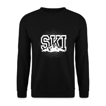 Skiing Skiing Skiing Skiing Skiing - Unisex Sweatshirt - black - Front - Alina (178cm) & Michal (187cm)