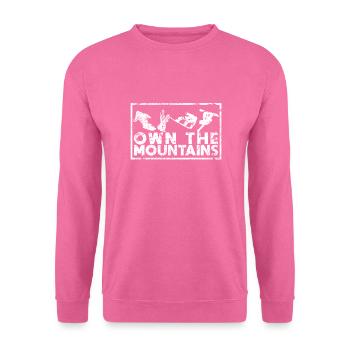 Own the mountains - Unisex Sweatshirt - pink - Front