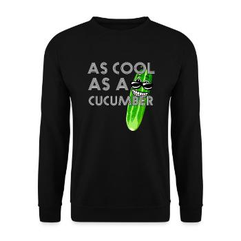 As Cool As A Cucumber - Unisex Pullover - Schwarz - Vorne - Alina (178cm) & Michal (187cm)