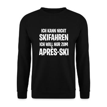 Après-Ski - Unisex Pullover - Schwarz - Vorne - Alina (178cm) & Michal (187cm)
