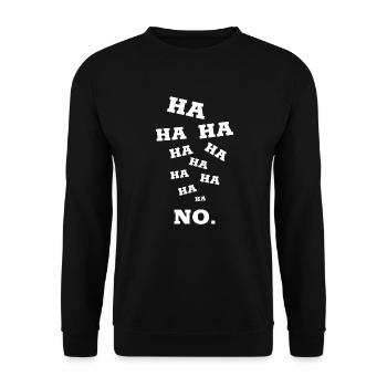 Paroles drôles et sarcastiques - Sweat-shirt Unisexe - noir - Devant - Alina (178cm) & Michal (187cm)