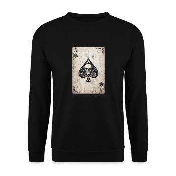 Ace of spades death card - Unisex Sweatshirt - black - Front - Alina (178cm) & Michal (187cm)