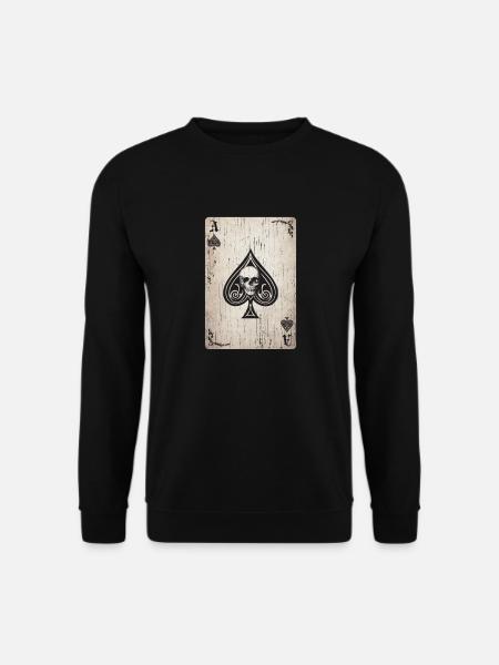 Ass Pik Todeskarte - Unisex Pullover - Schwarz