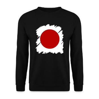 Drapeau du Japon utilisé Look Nihon drapeau japonais - Sweat-shirt Unisexe - noir - Devant - Alina (178cm) & Michal (187cm)