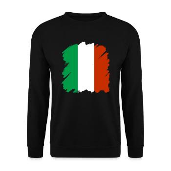 Drapeau de l’Italie Drapeau italien Vintage Look vieilli - Sweat-shirt Unisexe - noir - Devant - Alina (178cm) & Michal (187cm)