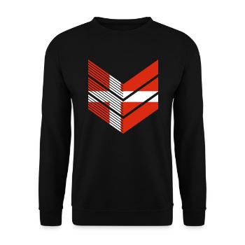 Denmark Flag Scandinavia Danish Flag Travel - Unisex Sweatshirt - black - Front - Alina (178cm) & Michal (187cm)