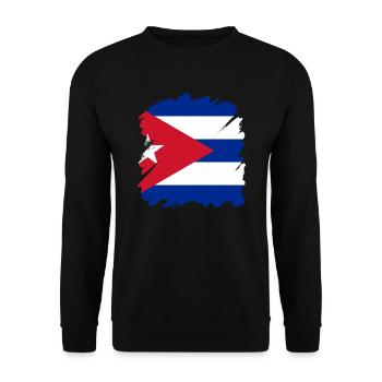 Cuba Drapeau Caraïbes Vacances Cuba Voyage La Havane - Sweat-shirt Unisexe - noir - Devant - Alina (178cm) & Michal (187cm)