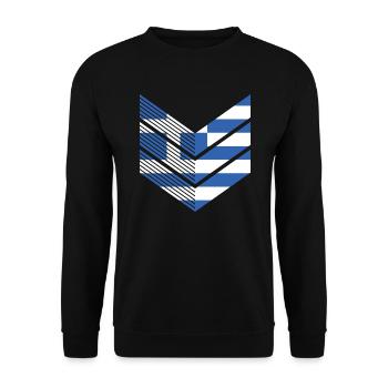Drapeau grec Hellas Athènes drapeau grec - Sweat-shirt Unisexe - noir - Devant - Alina (178cm) & Michal (187cm)
