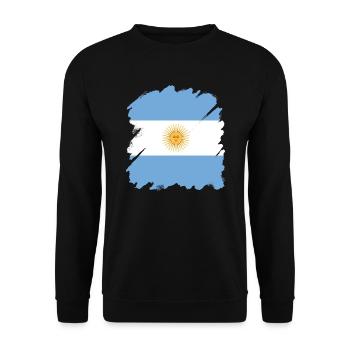 Argentina Flag South America Argentine Flag - Unisex Sweatshirt - black - Front - Alina (178cm) & Michal (187cm)