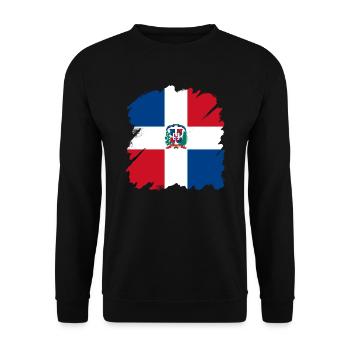 Dominican Republic Flag Dom Rep Flag Travel - Unisex Sweatshirt - black - Front - Alina (178cm) & Michal (187cm)
