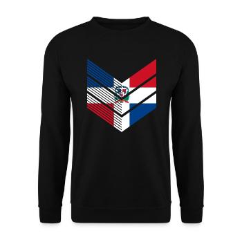 Dominican Republic Flag Dom Rep Flag Travel - Unisex Sweatshirt - black - Front - Alina (178cm) & Michal (187cm)
