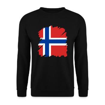 Drapeau de la Norvège Scandinavie Drapeau norvégien - Sweat-shirt Unisexe - noir - Devant - Alina (178cm) & Michal (187cm)