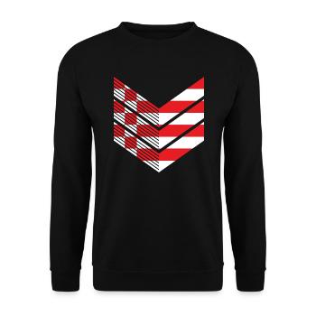 Bremen Flagge Bremer Fahne - Unisex Pullover - Schwarz - Vorne - Alina (178cm) & Michal (187cm)