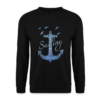 sailing segeln - Unisex Pullover - Schwarz - Vorne - Alina (178cm) & Michal (187cm)