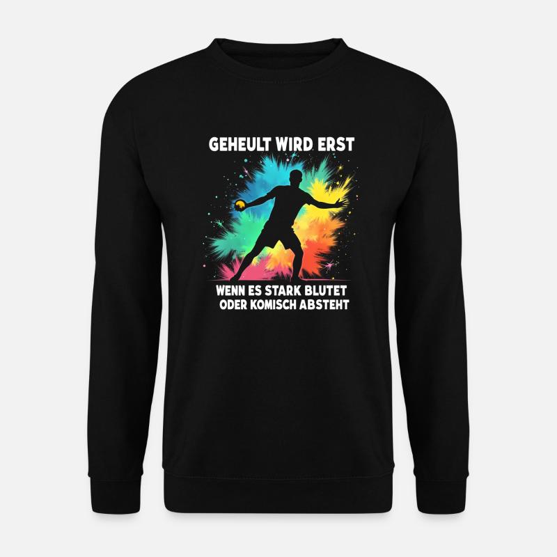 Handball Spieler Designs - Handball Fans - Unisex Pullover - Schwarz