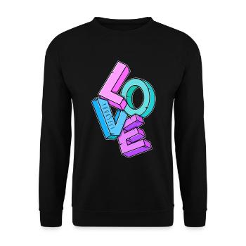 Love love yourself cool fresh - Unisex Sweatshirt - black - Front - Alina (178cm) & Michal (187cm)
