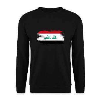 Iraq flag - Unisex Sweatshirt - black - Front - Alina (178cm) & Michal (187cm)