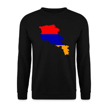 Armenia flag map flag - Unisex Sweatshirt - black - Front - Alina (178cm) & Michal (187cm)