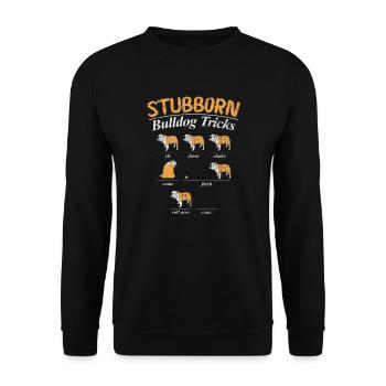 Nederlands Bulldog Têtu - Sweat-shirt Unisexe - noir - Devant - Alina (178cm) & Michal (187cm)
