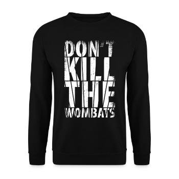 Wombats australisches Beuteltier - Unisex Pullover - Schwarz - Vorne - Alina (178cm) & Michal (187cm)