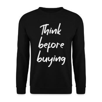 Minimalism - Unisex Sweatshirt - black - Front - Alina (178cm) & Michal (187cm)