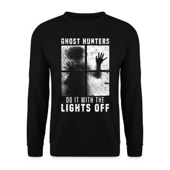 Ghost hunters | Paranormal Halloween Gift Ideas - Unisex Sweatshirt - black - Front - Alina (178cm) & Michal (187cm)