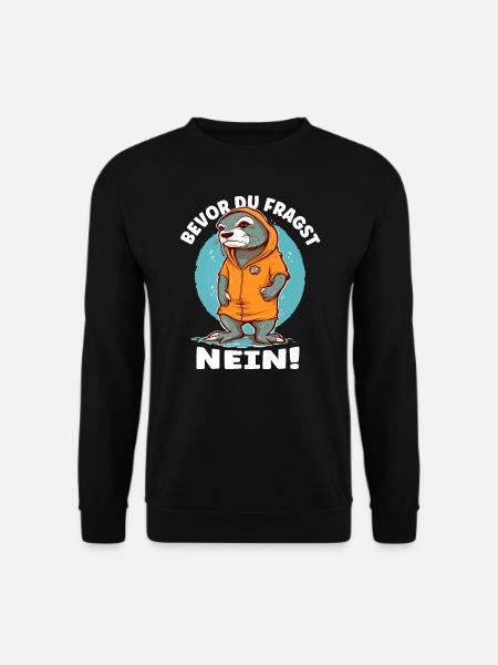Otter Fischotter Nö Nein - Unisex Pullover - Schwarz