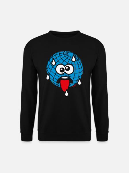 Emoticon / Klimawandel / Erwärmung / Earth Day 3C - Unisex Pullover - Schwarz