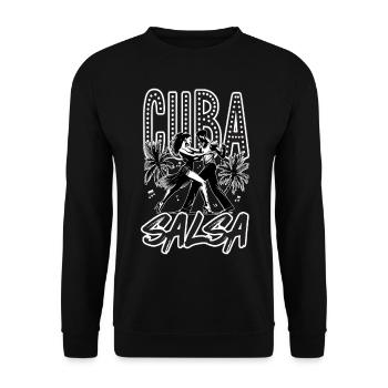 Cuba Salsa - hot passionate salsa dancers - Unisex Sweatshirt - black - Front - Alina (178cm) & Michal (187cm)