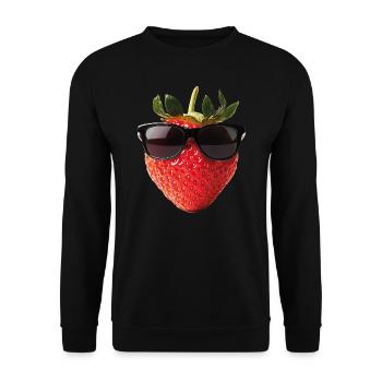 Lunettes de soleil fraise Cool - Sweat-shirt Unisexe - noir - Devant - Alina (178cm) & Michal (187cm)