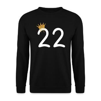 22 - Unisex Sweatshirt - black - Front - Alina (178cm) & Michal (187cm)
