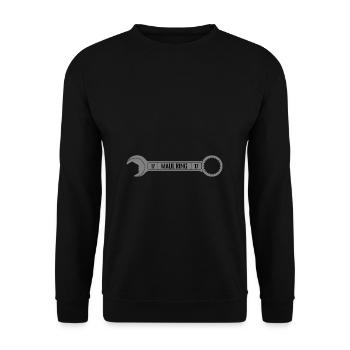 17er Maul Ring Schraubenschlüssel - Unisex Pullover - Schwarz - Vorne - Alina (178cm) & Michal (187cm)