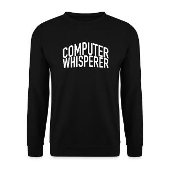 Computer Whisperer Tech Support IT Support IT Nerd - Unisex Pullover - Schwarz - Vorne - Alina (178cm) & Michal (187cm)
