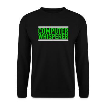 Computer Whisperer Tech Support IT Support IT Nerd - Unisex Sweatshirt - black - Front - Alina (178cm) & Michal (187cm)